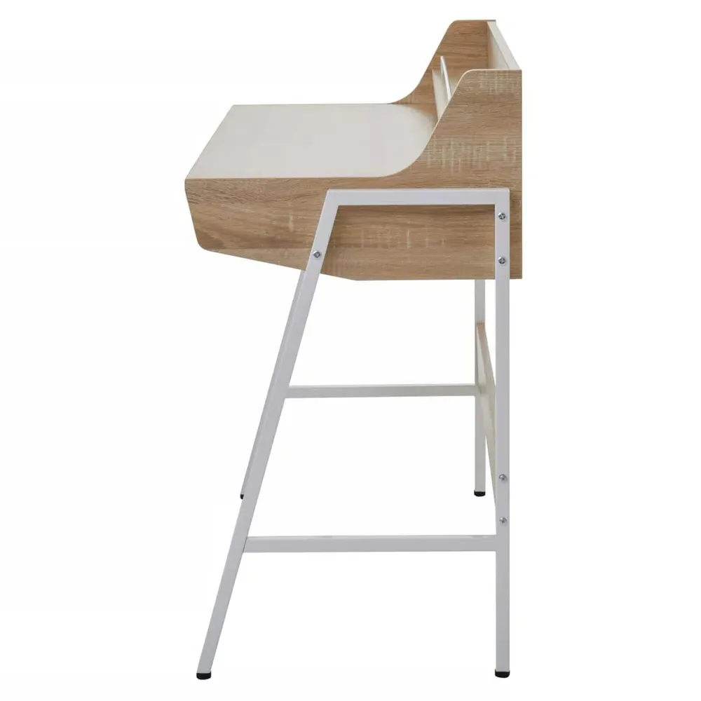 Premier Housewares Bradbury Desk with Drawer - Cream, Oak