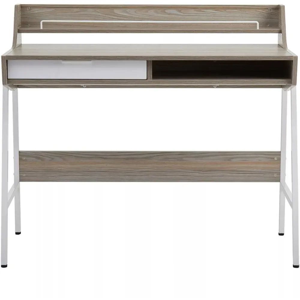 Premier Housewares Bradbury Desk with Drawer - Grey, Oak