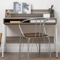 Premier Housewares Bradbury Desk with Drawer - Grey, Oak