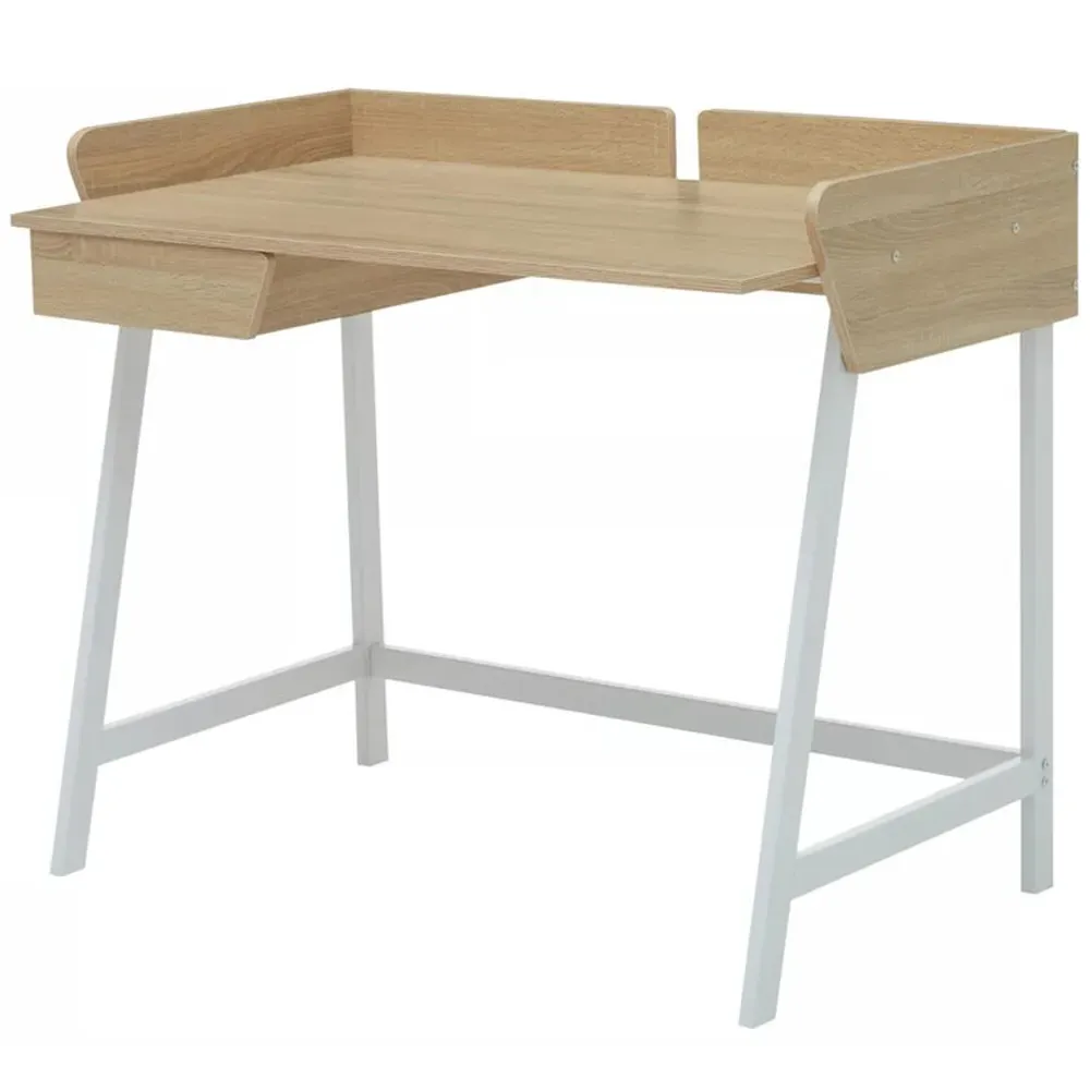 Premier Housewares Bradbury Desk with Drawer - Natural Oak