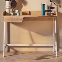 Premier Housewares Bradbury Desk with Drawer - Natural Oak