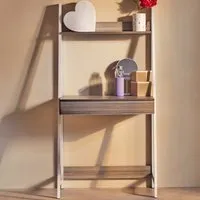 Premier Housewares Bradbury Desk with Storage - Light Oak