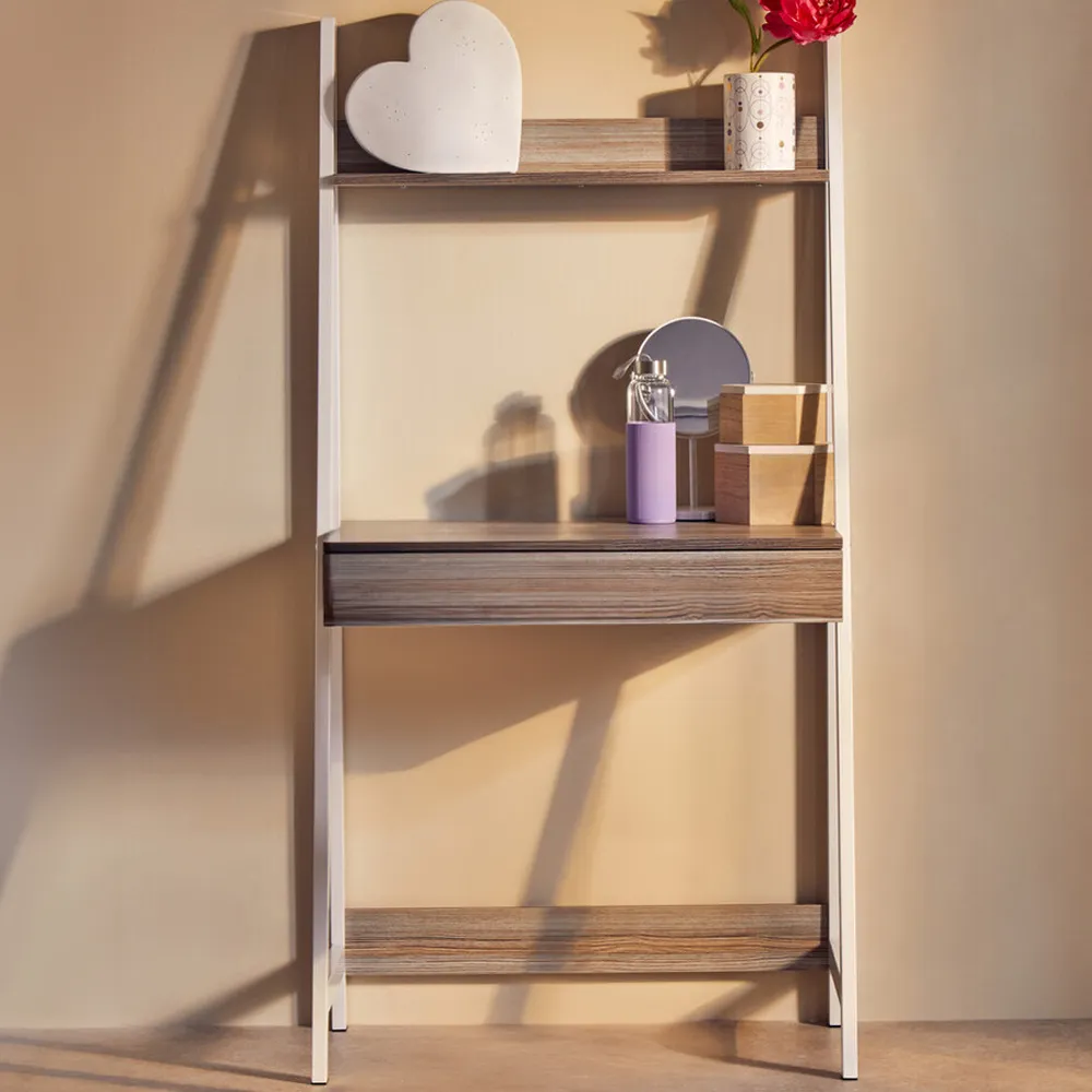 Premier Housewares Bradbury Desk with Storage - Light Oak