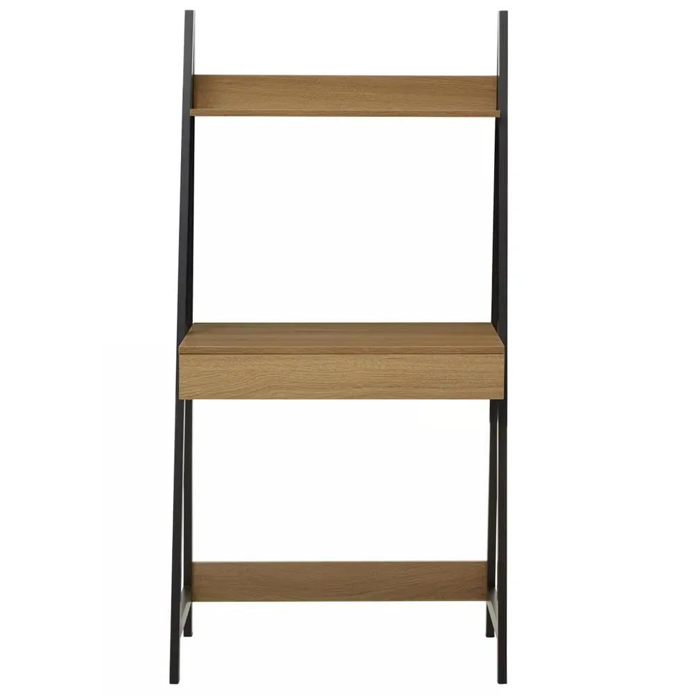 Premier Housewares Bradbury Desk with Storage - Natural Oak