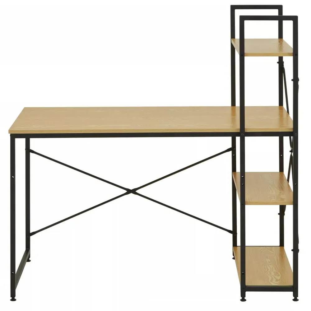 Premier Housewares Laxton Desk with Shelves - Yellow