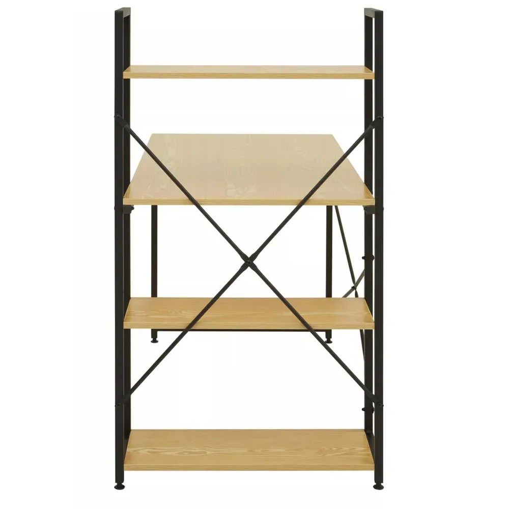 Premier Housewares Laxton Desk with Shelves - Yellow