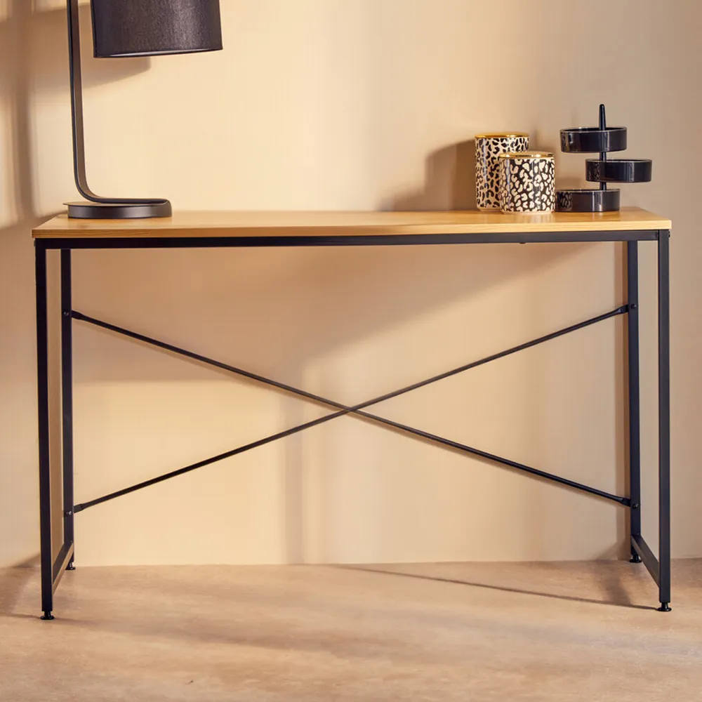 Premier Housewares Laxton Rectangular Desk - Yellow