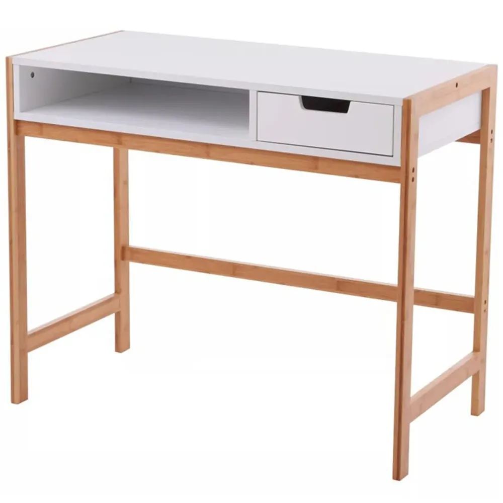 Premier Housewares Rostok Desk with Drawer - White