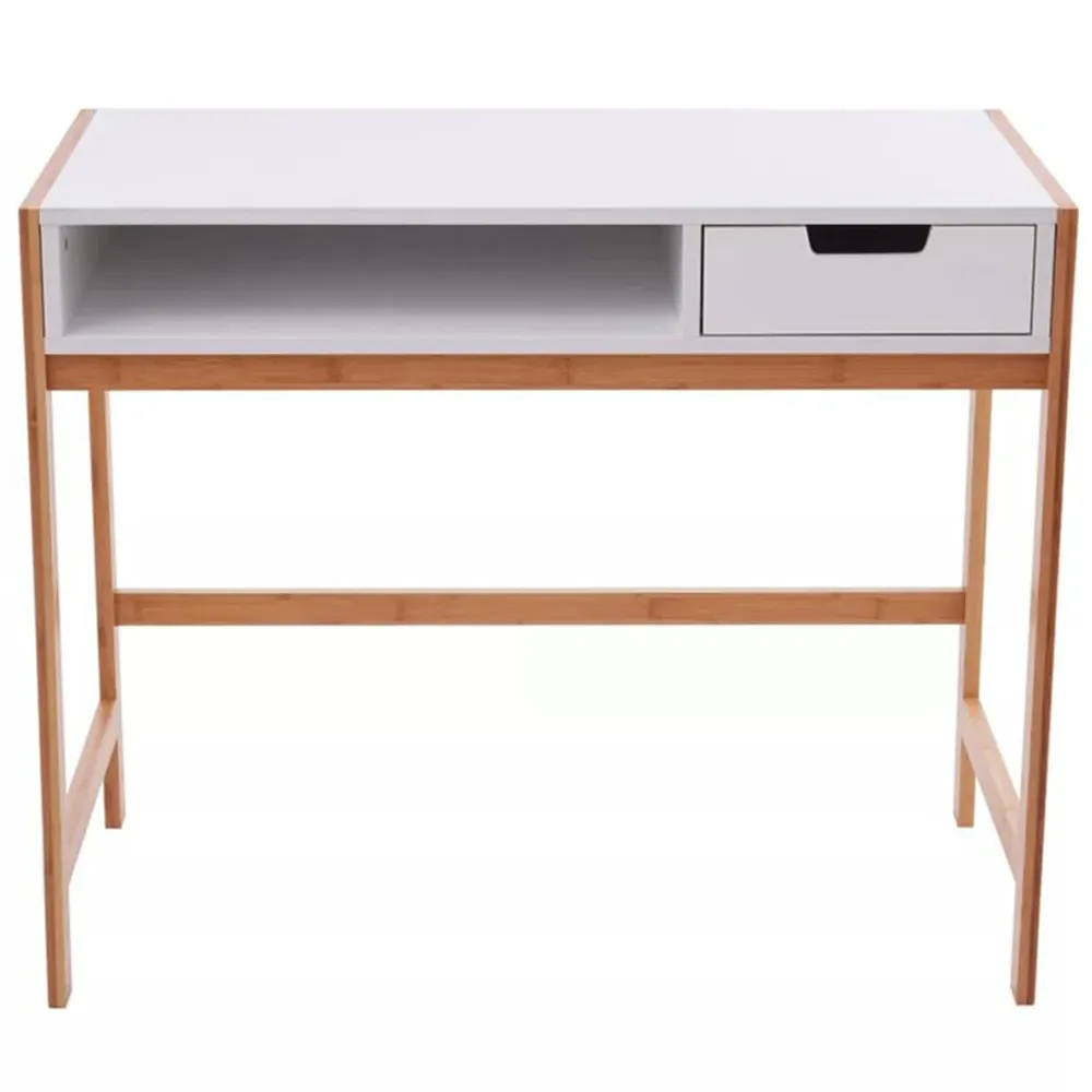 Premier Housewares Rostok Desk with Drawer - White
