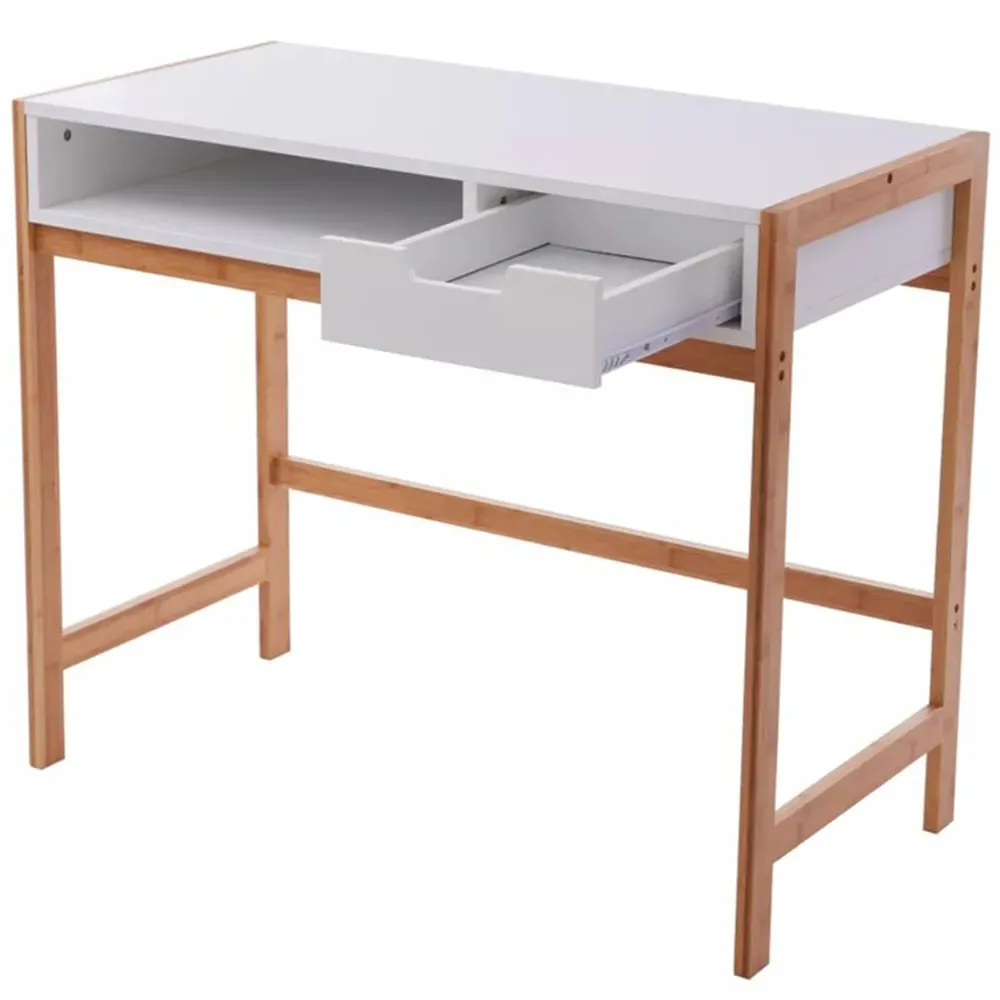 Premier Housewares Rostok Desk with Drawer - White