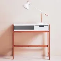 Premier Housewares Rostok Desk with Drawer - White