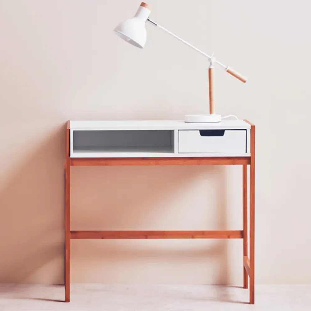 Premier Housewares Rostok Desk with Drawer - White image