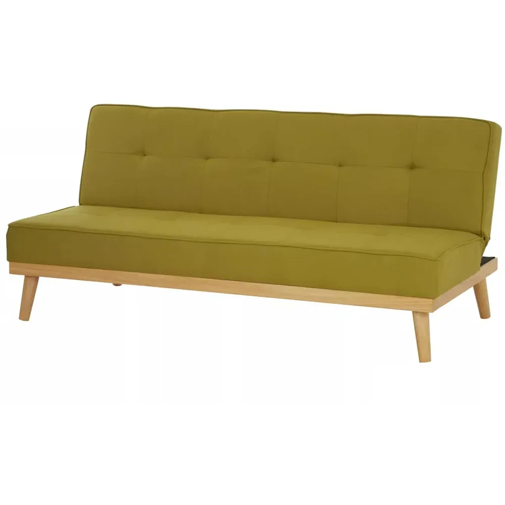 Stockholm 3-Seater Sofa Bed - Green, Linen