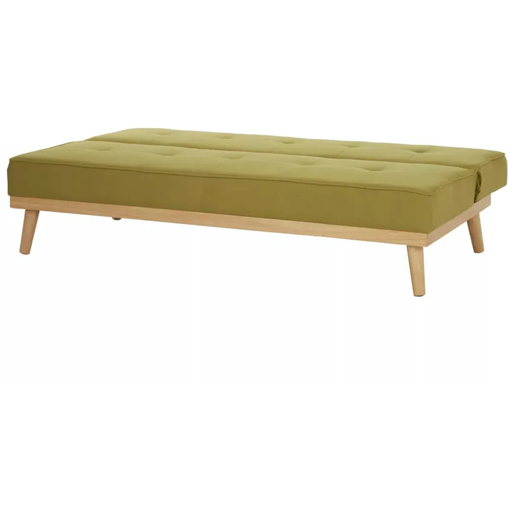 Stockholm 3-Seater Sofa Bed - Green, Linen