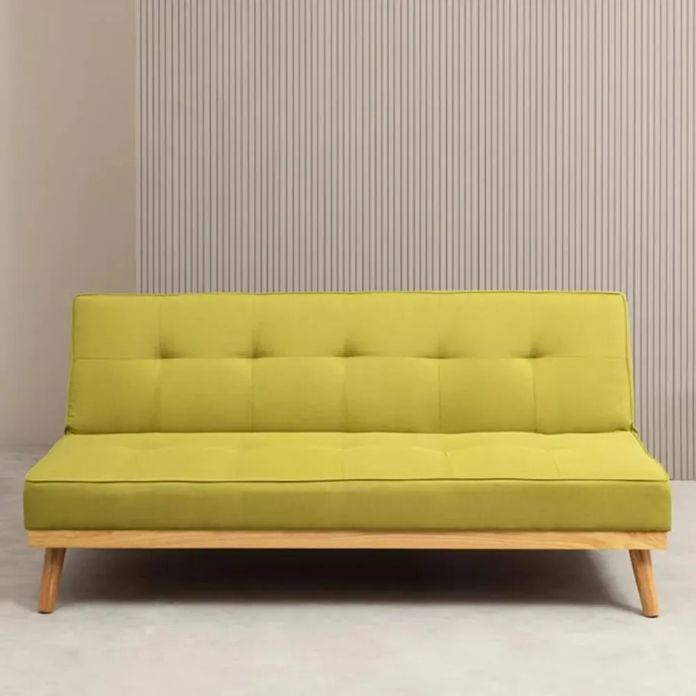 Stockholm 3-Seater Sofa Bed - Green, Linen image