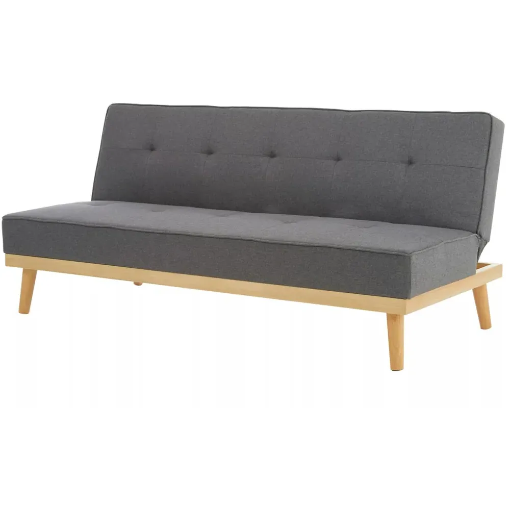Stockholm 3-Seater Sofa Bed - Grey, Linen