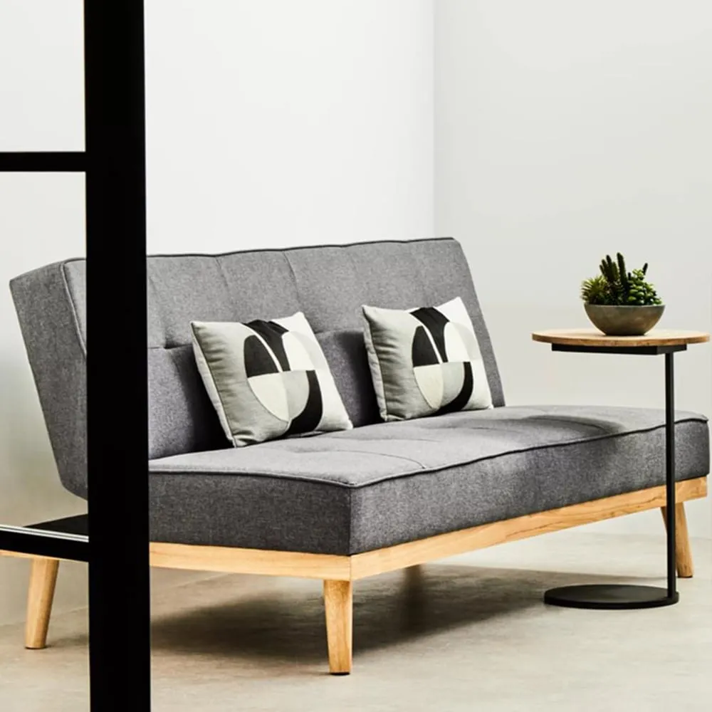 Stockholm 3-Seater Sofa Bed - Grey, Linen