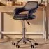 Swivel Office Chair with Curved Back - Black, PU