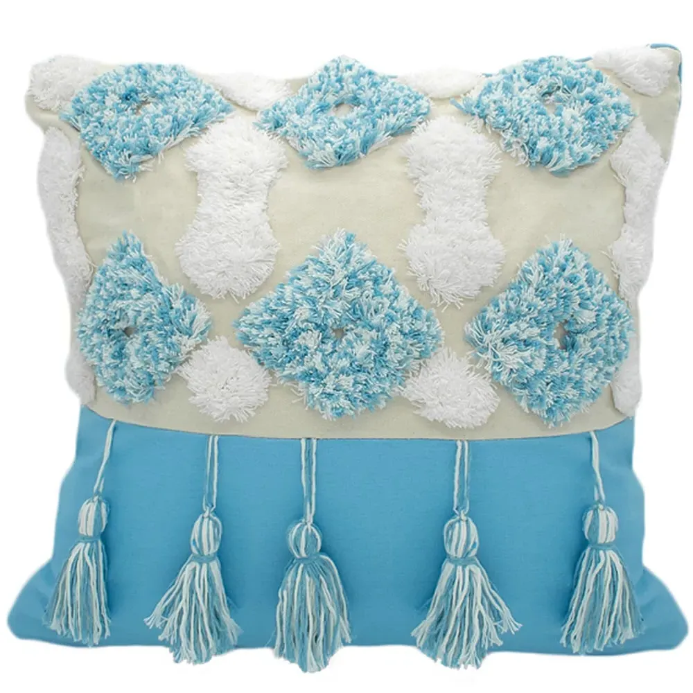 Alta Tufted Filled Cushion 2 Pack - Blue image