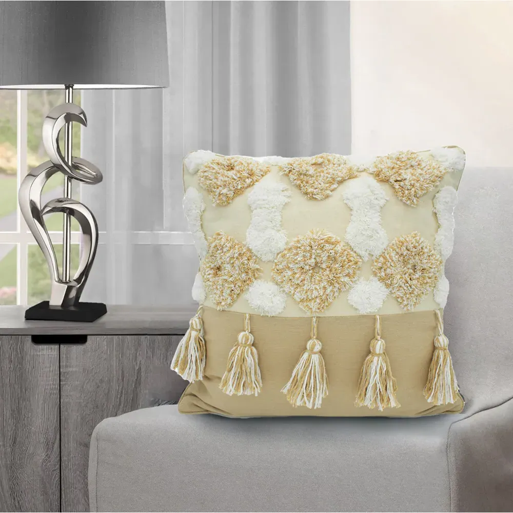 Alta Tufted Filled Cushion 2 Pack - Cream