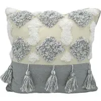 Alta Tufted Filled Cushion 2 Pack - Grey