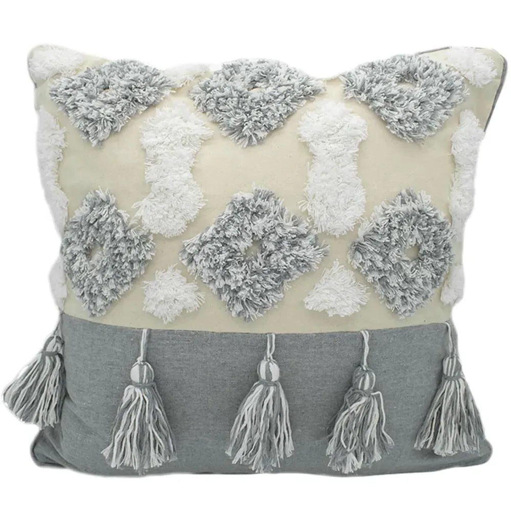 Alta Tufted Filled Cushion 2 Pack - Grey