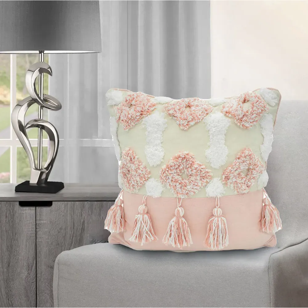 Alta Tufted Filled Cushion 2 Pack - Pink