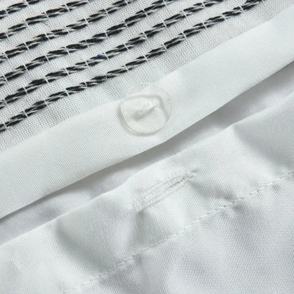 Arlo King Size Tufted Duvet Set - White