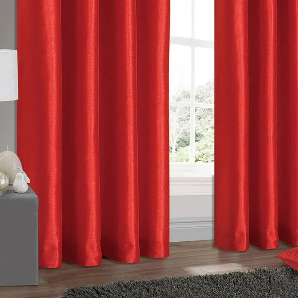 Belleza Eyelet Curtains - Red