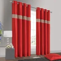 Belleza Eyelet Curtains - Red