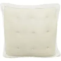 Boston Quilted Cushion 2 Pack - Cream, Velvet