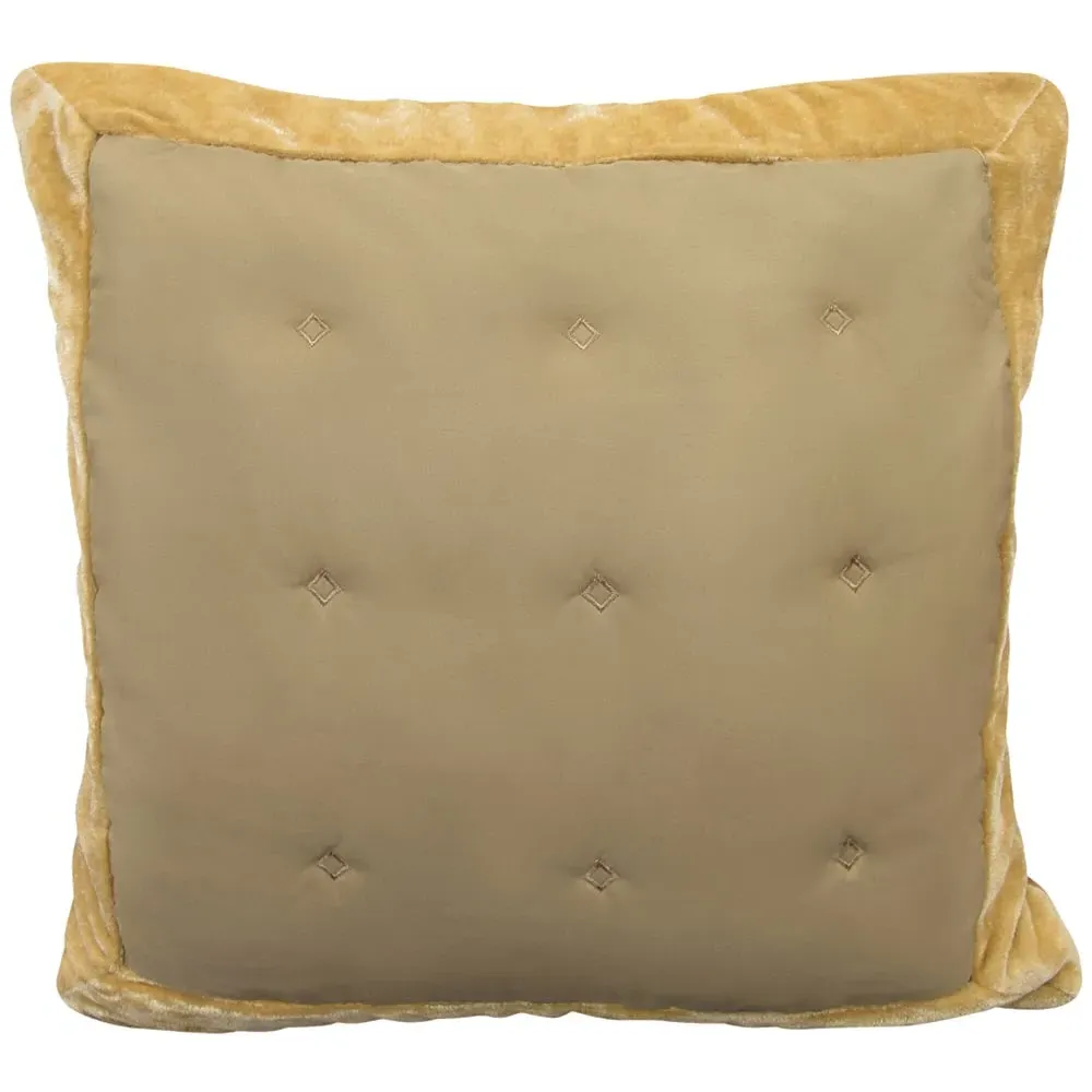 Boston Quilted Cushion 2 Pack - Latte, Velvet