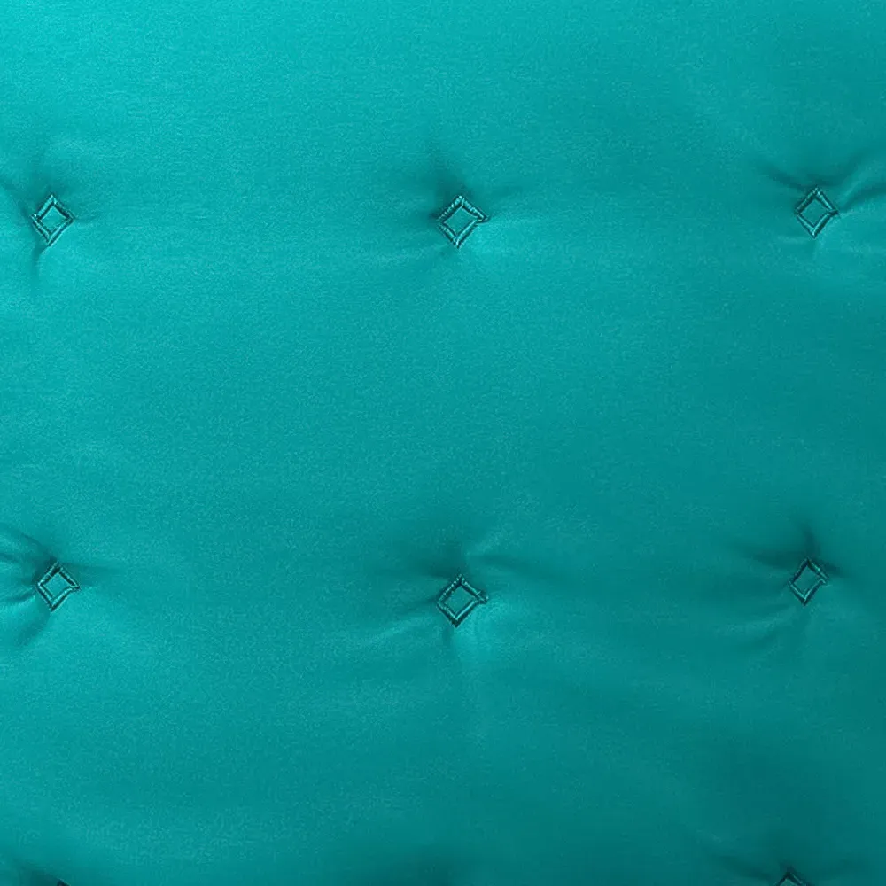 Boston Quilted Cushion 2 Pack - Teal, Velvet