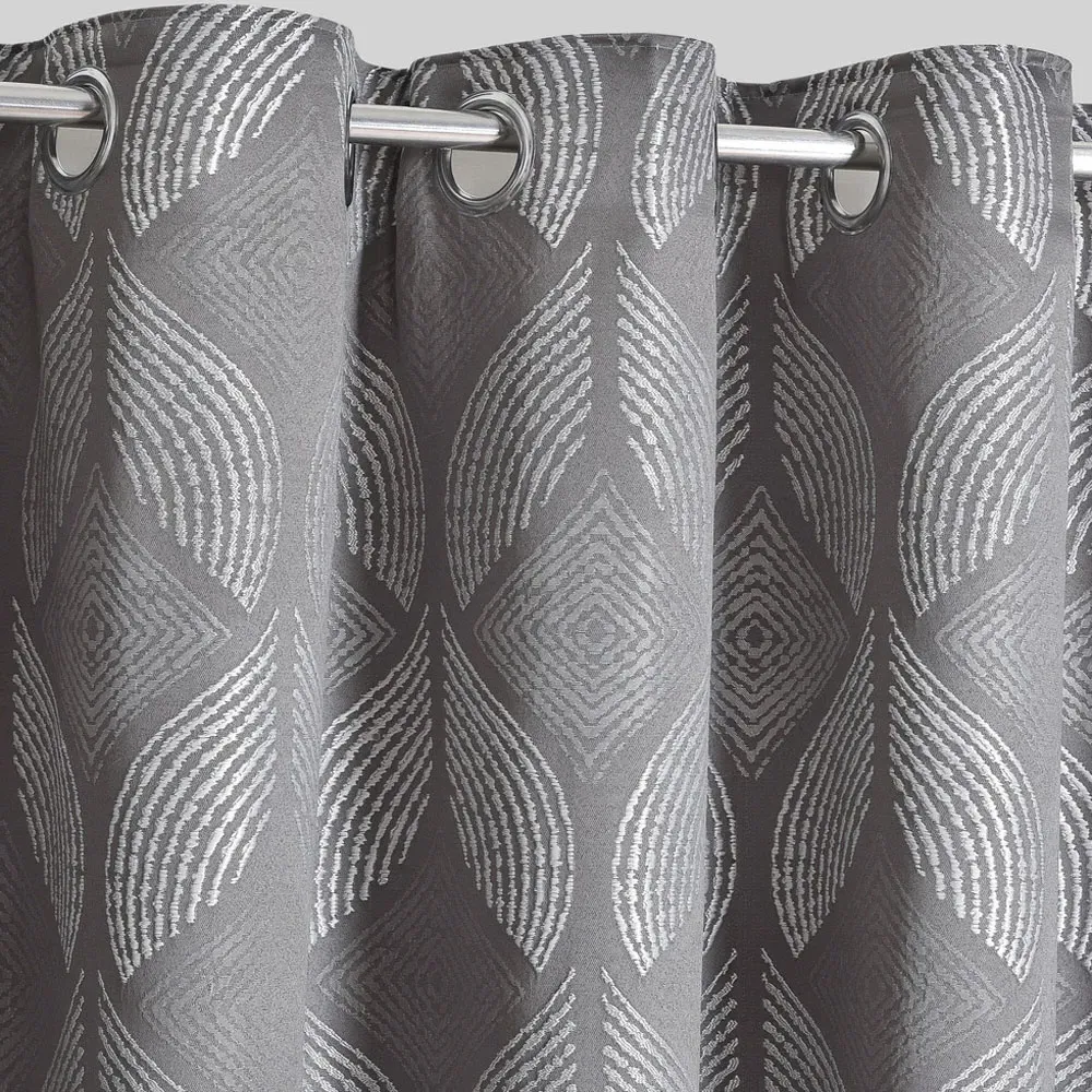 Buxton Ring Top Curtains - Grey