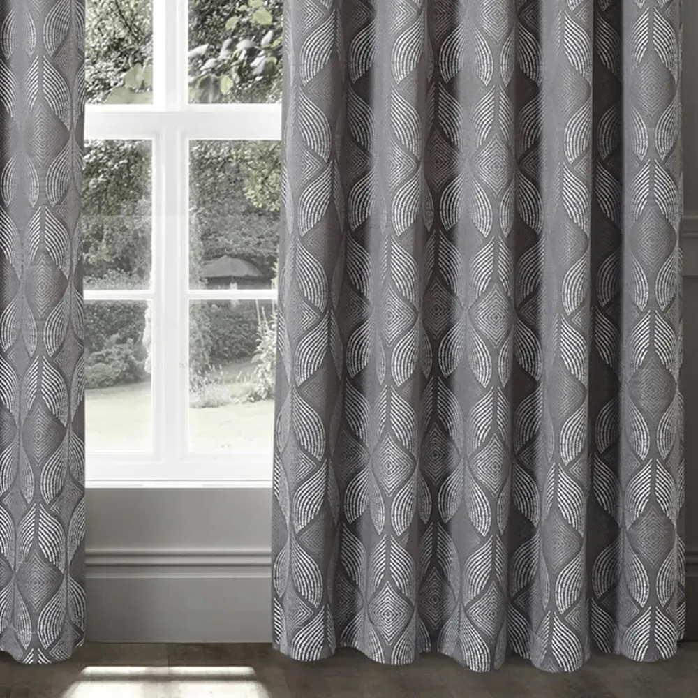 Buxton Ring Top Curtains - Grey