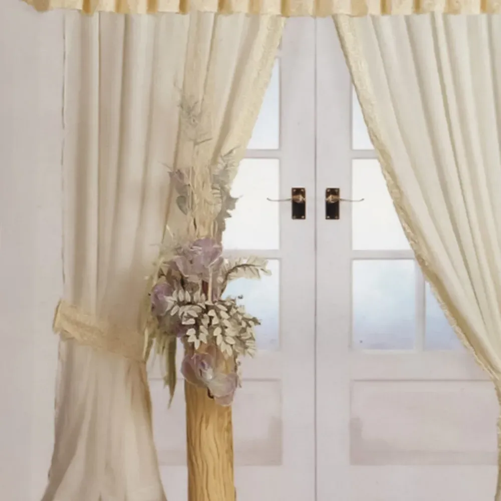 Celeste Lined Curtains - Cream, 168x137cm