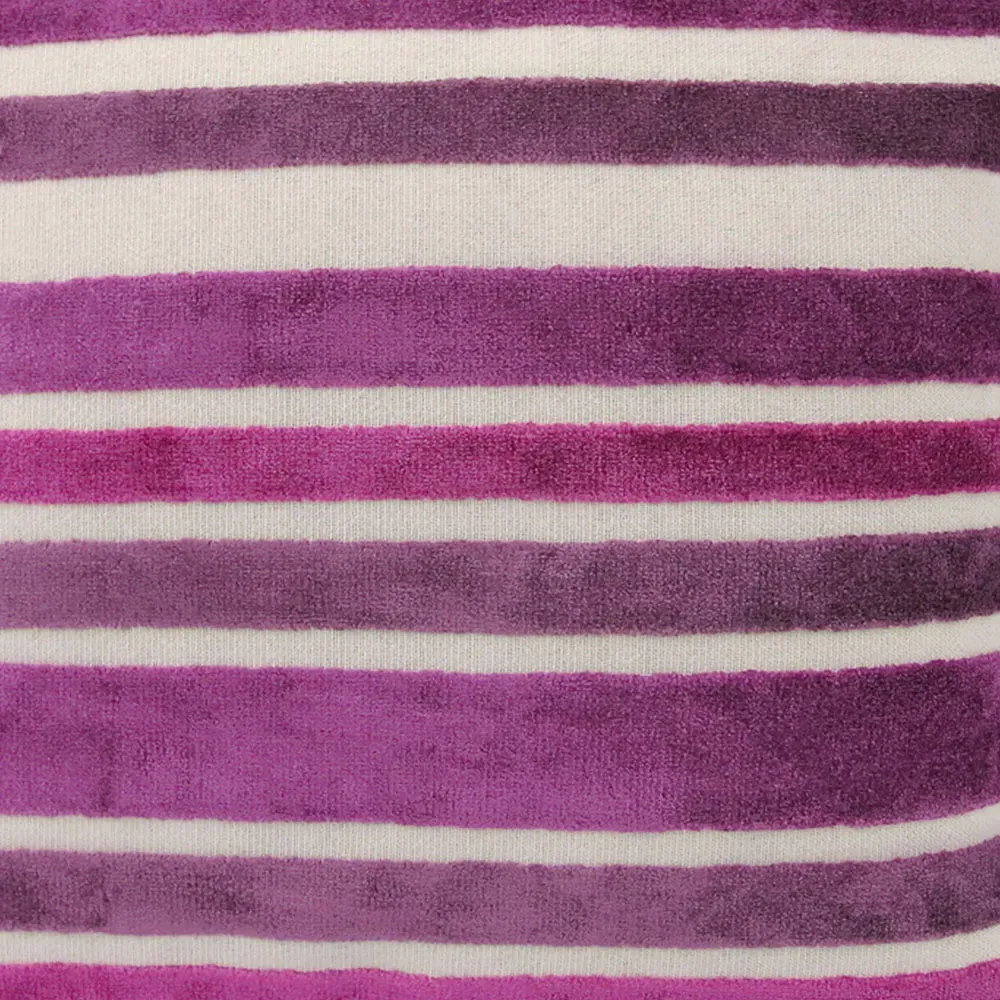 Chenille Stripe Filled Cushion 2 Pack - Aubergine