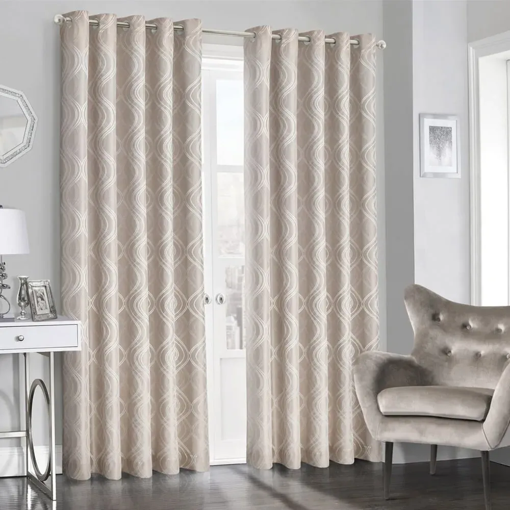 Clarissa Ringtop Curtains - Beige
