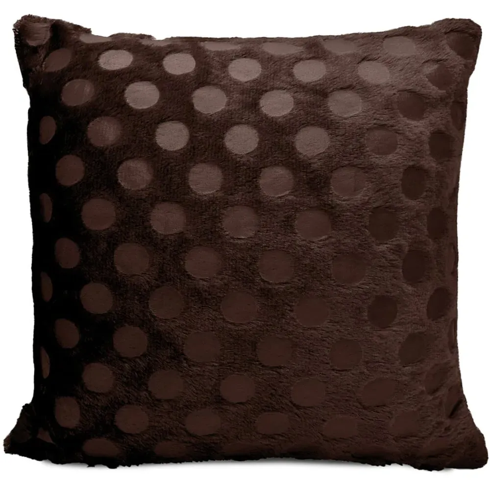 Cosmo Filled Cushion 2 Pack - Brown, Faux Fur image