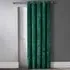 Crushed Velvet Door Curtain with Eyelet Header - Green