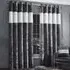 Diamante Eyelet Curtains with Diamante Trim - Charcoal, Velvet