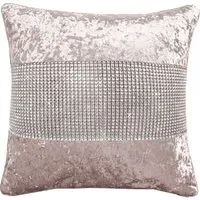 Diamonte Crushed Velvet Filled Cushion 2 Pack - Blush