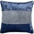 Diamonte Crushed Velvet Filled Cushion 2 Pack - Navy
