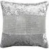 Diamonte Crushed Velvet Filled Cushion 2 Pack - Silver