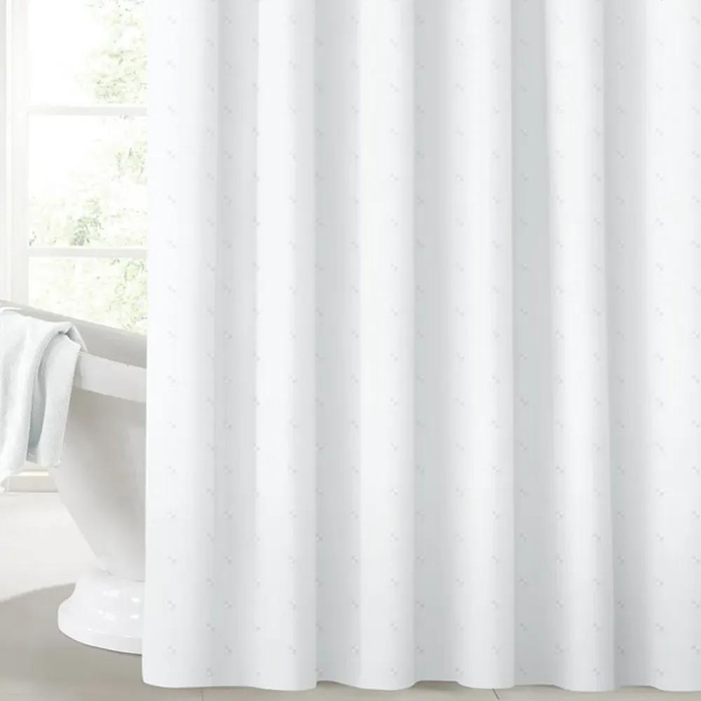 Dots Shower Curtain - White