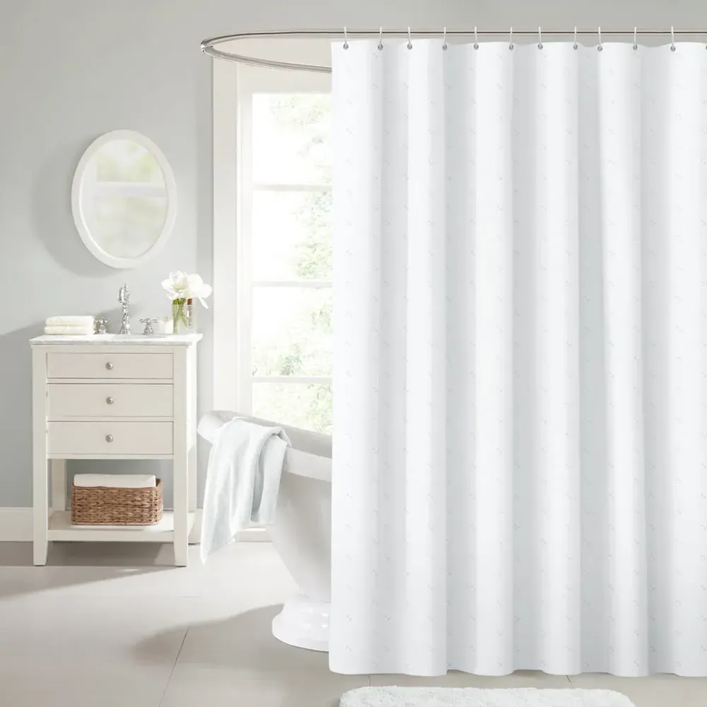 Dots Shower Curtain - White