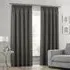 Faux Silk Curtains with Pencil Pleat - Charcoal
