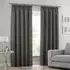 Faux Silk Curtains with Pencil Pleat - Charcoal