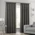 Faux Silk Curtains with Pencil Pleat - Charcoal