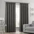 Faux Silk Curtains with Pencil Pleat - Charcoal